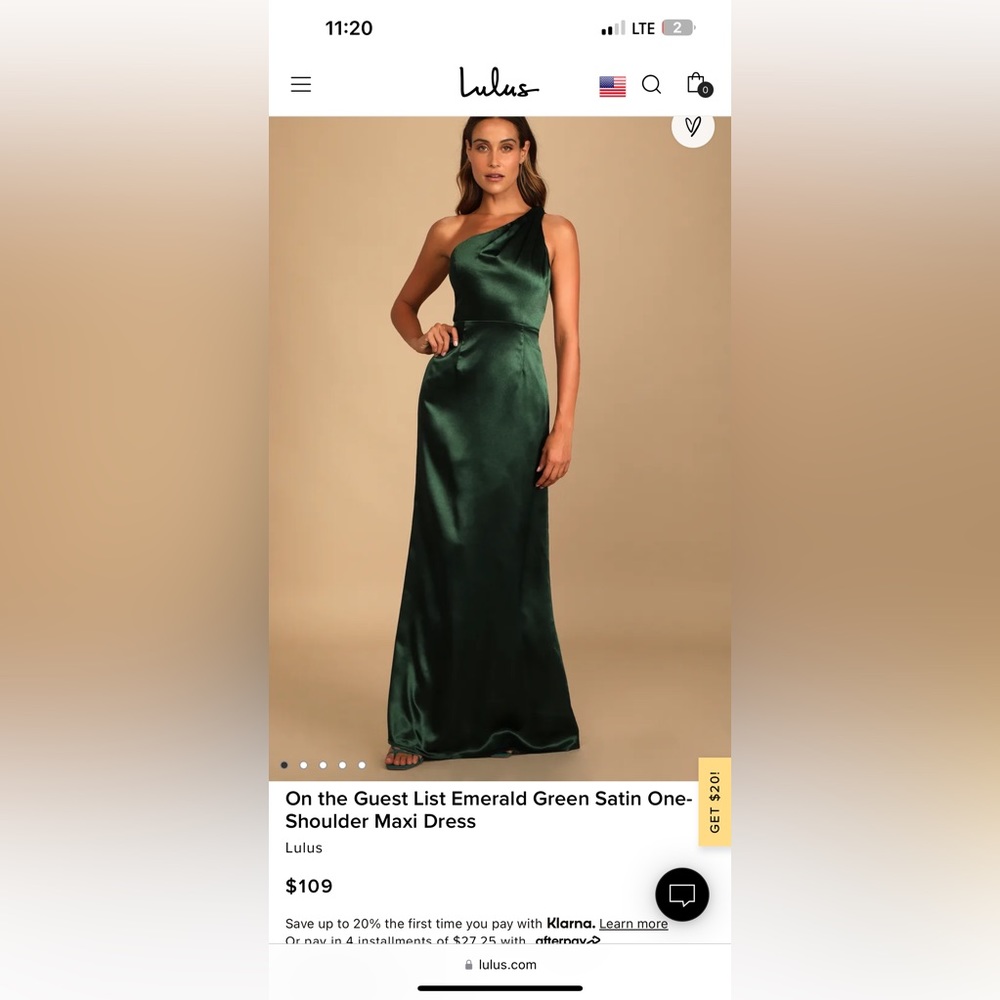 Emerald Silk Green Long Dress